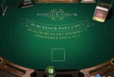 Blackjack Single Deck Pro at TonyBet casino from NetEnt