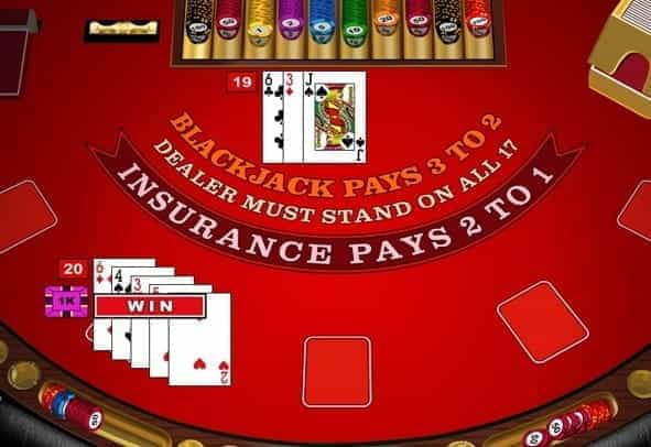The European Blackjack game from Microgaming.