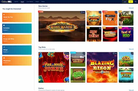 The Website of William Hill in the UK
