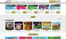 The Wink Bingo home page with many bingo and other games