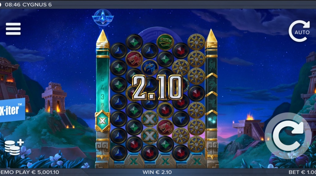 Screenshot from the New Cygnus 6 Slot by ELK Studios