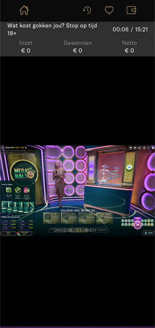 Mega Ball live lottery game bij BetMGM