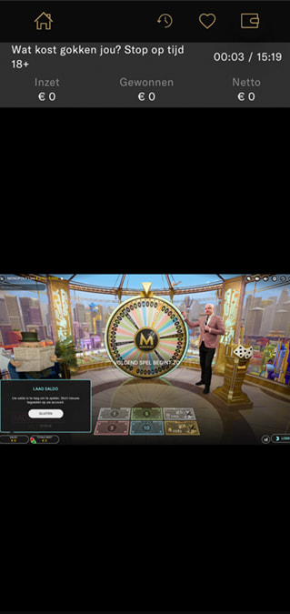 Monopoly Live game show studio bij BetMGM