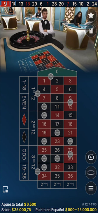 Captura de Ruleta en Vivo, Probada para Colombia.