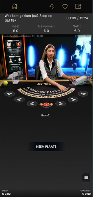 Sports Speed Blackjack tafel bij BetMGM Casino