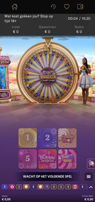 Sweet Bonanza live game show bij BetMGM Casino