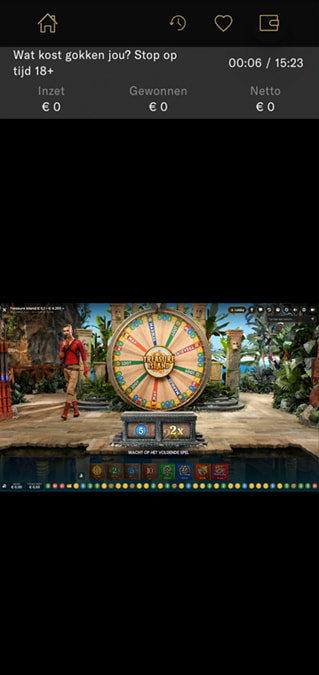 Treasure Island live game show interface bij BetMGM