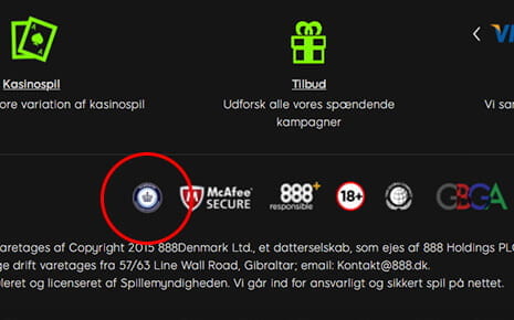 Med Spillemyndighedens logo på casinoets side kan du føle dig sikker