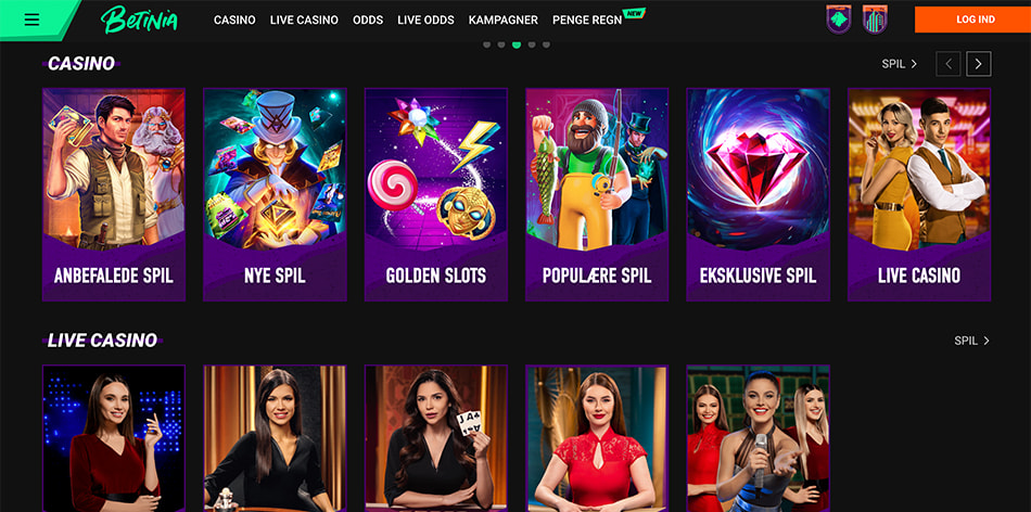 Betinia har et gennemført design, der viser deres innovation og nytænkning.