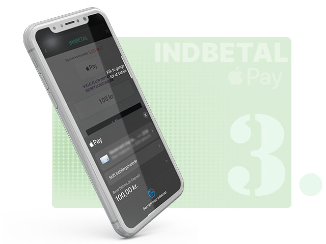 Login-skærmen du kan møde, når du bruger Apple Pay til indbetaling.