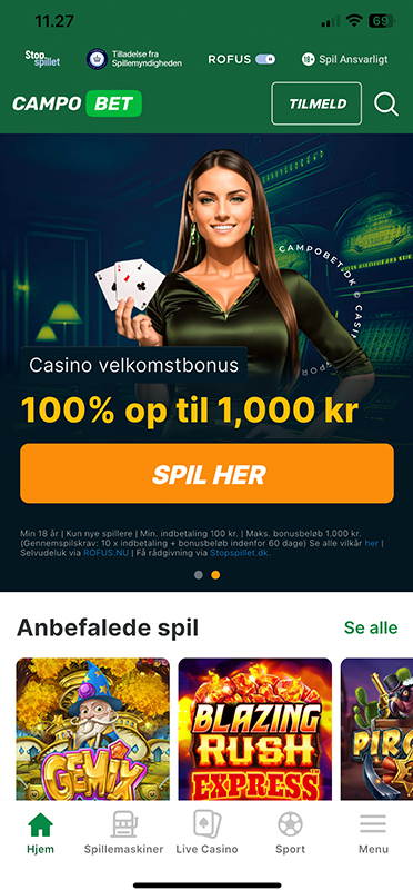 Registrering på CampoBet