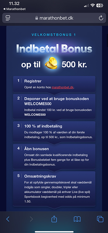 Bonuskoden på MarathonBet