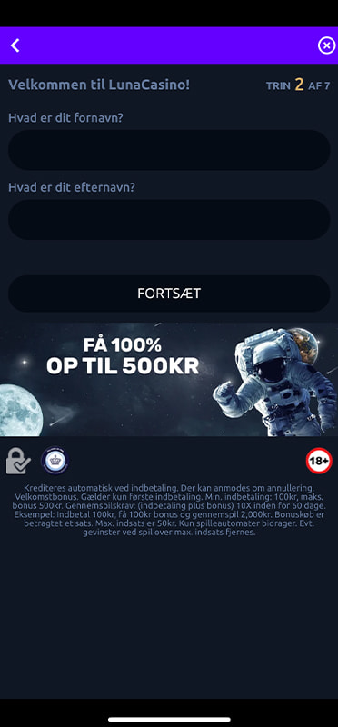 De krævede personlige oplysninger hos Luna Casino