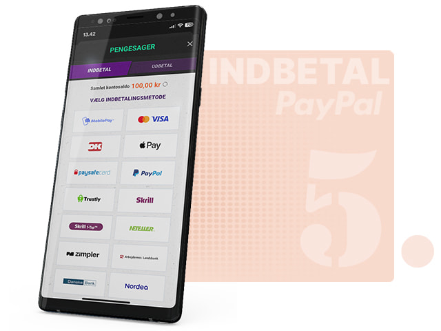 Saldoen på din casinokonto er opdateret med det beløb, du indbetalte med PayPal.