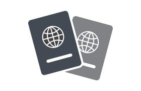 Grafisk illustration af to pas.