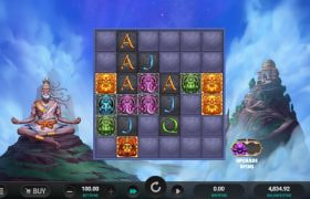 Skærmbillede fra den nye Aura God spilleautomat fra Relax Gaming