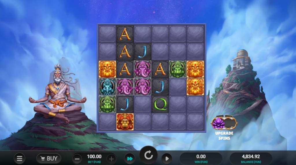 Skærmbillede fra den nye Aura God spilleautomat fra Relax Gaming