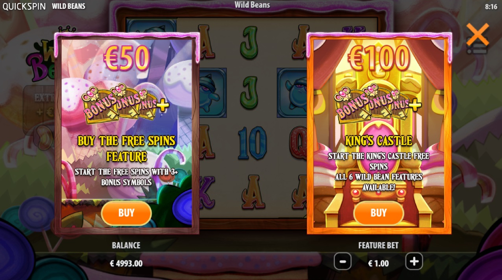Skærmbillede Bonus Buy af Wild Beans