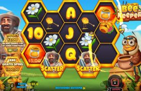 Skærmbillede fra den nye Bee Keeper spilleautomat fra Pragmatic Play