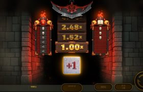 Skærmbillede fra den nye Heads Will Roll spilleautomat fra Thunderkick