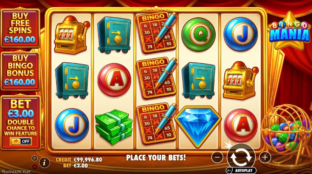 Skærmbillede fra det Nye Bingo Mania Slot af Pragmatic Play