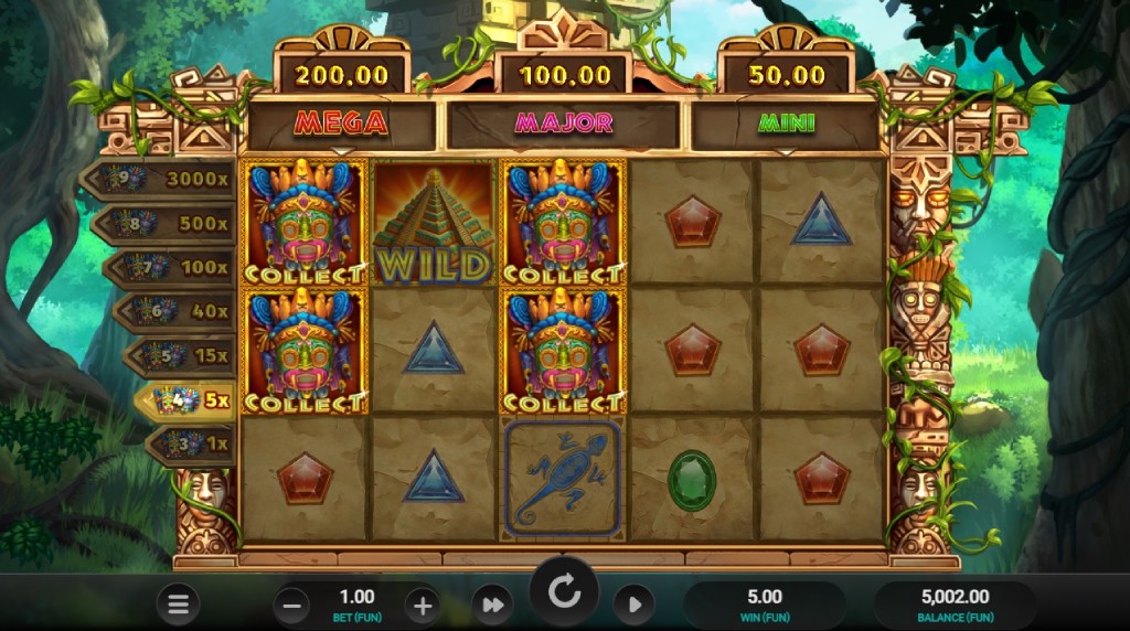 Skærmbillede Masked Treasures maskestigen af Relax Gaming