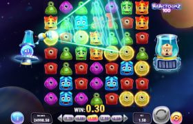 Screenshot fra den Nye Reactoons 100 Slot af Play’n GO