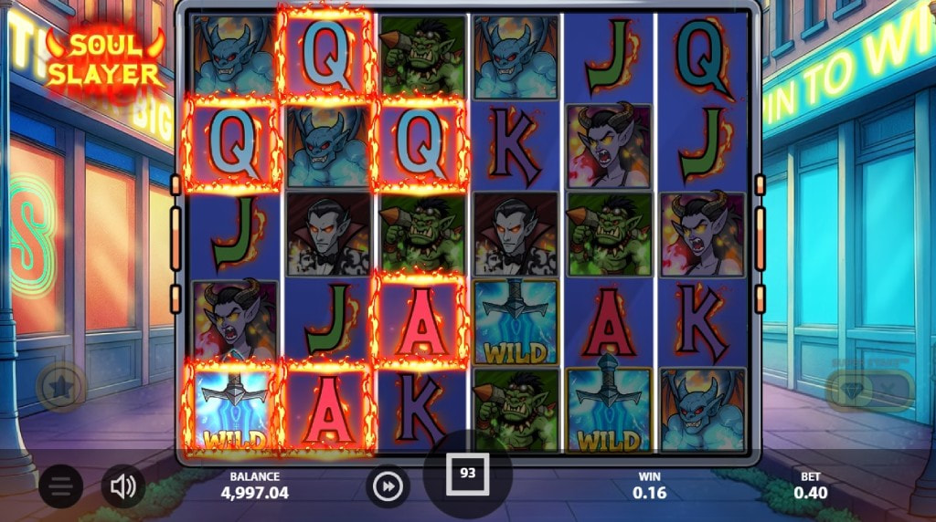 Screenshot fra den Nye Soul Slayer Slot af Stakelogic