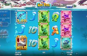 Screenshot fra den Nye Epic Fish Winter Catch Slot af Quickspin