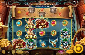 Screenshot fra den Nye Pirates’ Plenty Treasures of the Seas Slot af Red Tiger