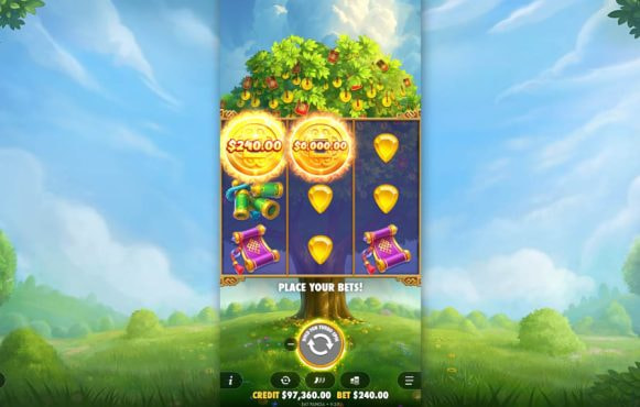 Screenshot fra den Nye Lucky Fortune Tree Slot af Pragmatic Play