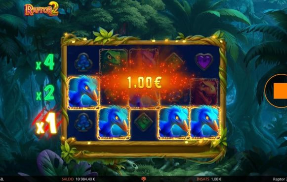 Screenshot fra den Nye Raptor 2 Slot af Yggdrasil