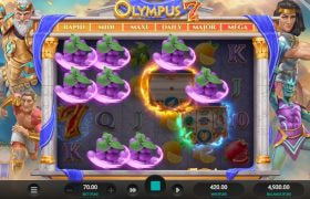 Screenshot fra den Nye Olympus 7’s Dream Drop Slot af Relax Gaming