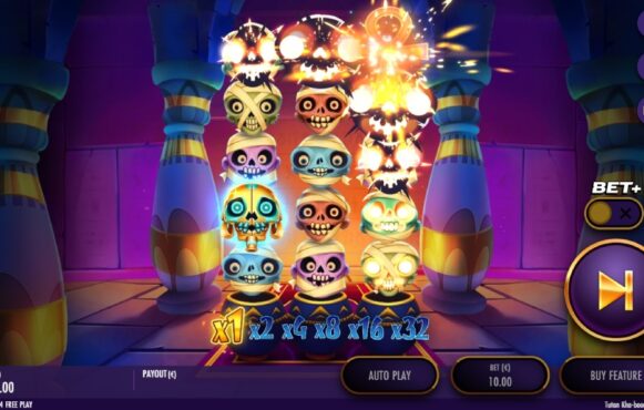 Screenshot fra den Nye Tutan Kha-boom Slot af Thunderkick