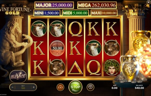 Screenshot fra den Nye Divine Fortune Gold Slot af NetEnt