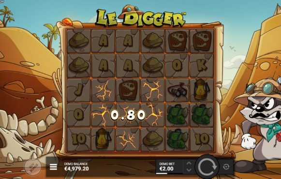 Screenshot fra den Nye Le Digger Slot af Hacksaw Gaming