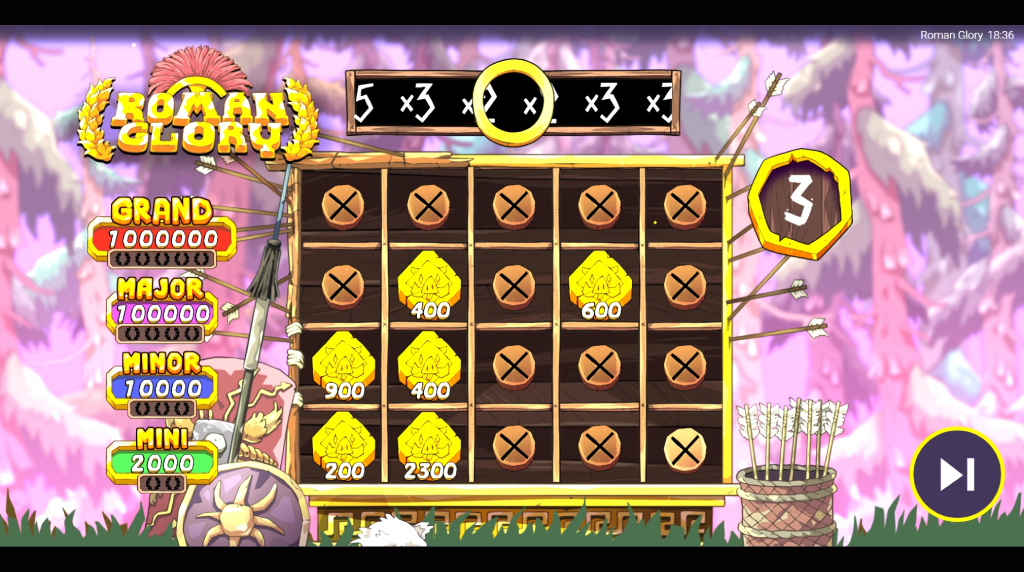 Skærmbillede af Multiplier bonus i Roman Glory