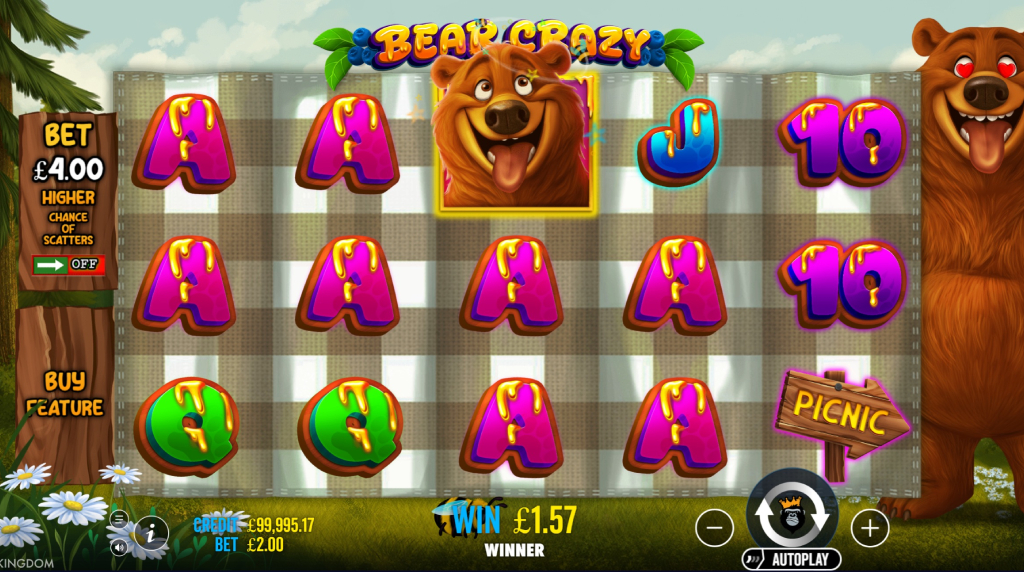 Ny picnic slot fra Pragmatic Play sender bjørnen på bonusjagt