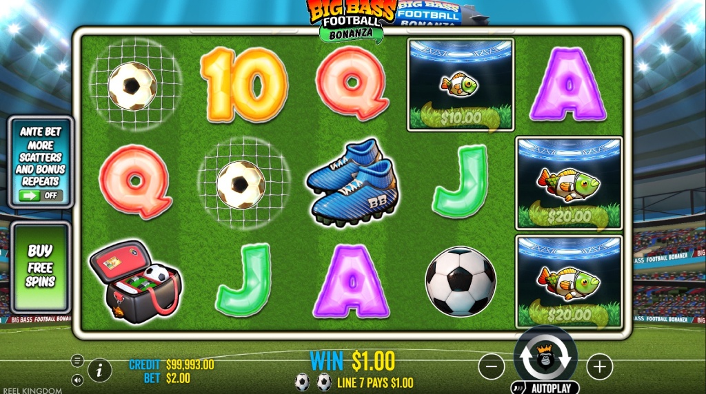 Fodboldfeber i Big Bass Football Bonanza fra Pragmatic Play