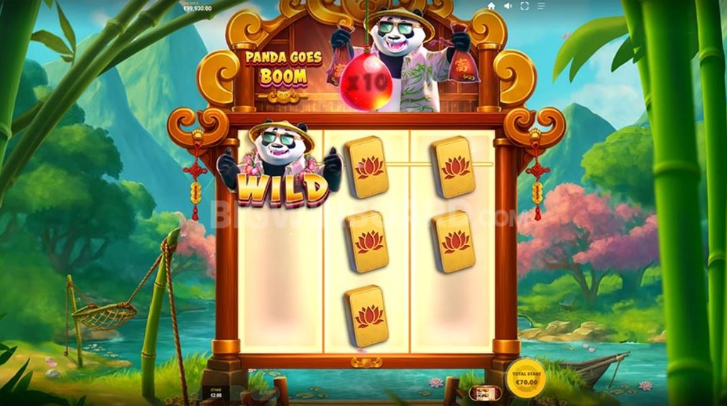 Screenshot af symbolerne i Panda Goes Boom