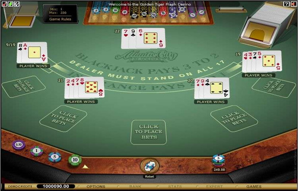 Atlantic City Blackjack Gold by Microgaming in Ireland