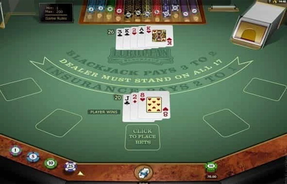 European Blackjack Gold by Microgaming in Ghana