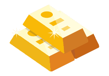 A stack of gold bars
