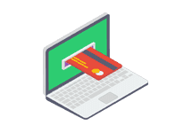 Cash coming out of a laptop screen