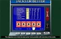 Jacks or Better video poker screen.