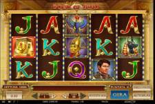 Una partita con la slot Book of Dead del casinò Marathonbet.