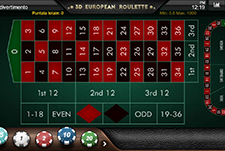 Una partita alla 3D European Roulette sul casinò Totosì.