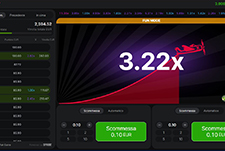 Una partita con il gioco Aviator su Totosì.