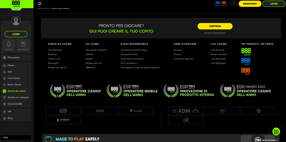 Screenshot di 888casino - miniatura 3