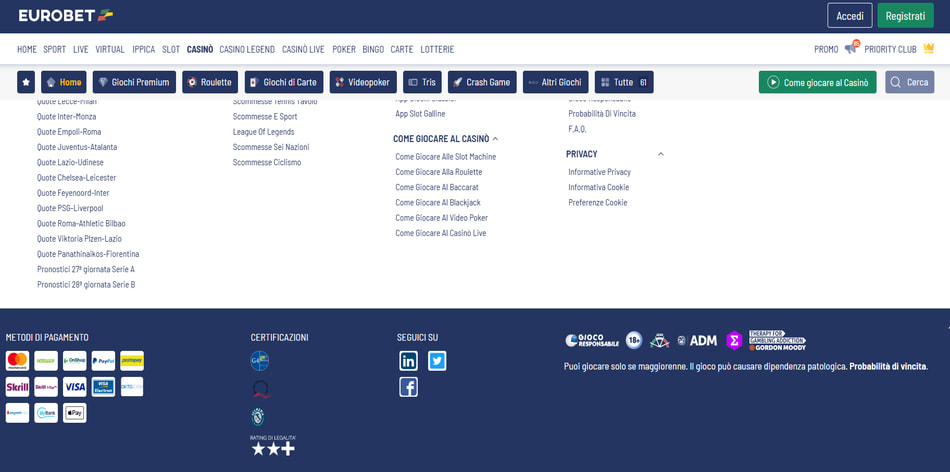 Screenshot di Eurobet - miniatura 3
